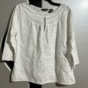 Eddie Bauer White Top Size L